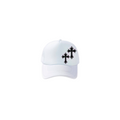 Gorra Cruces Blanca con Brillos