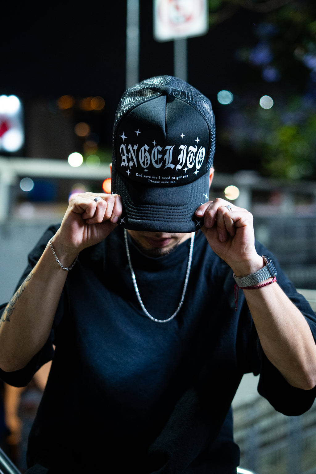 Gorra Angelito negra kandi
