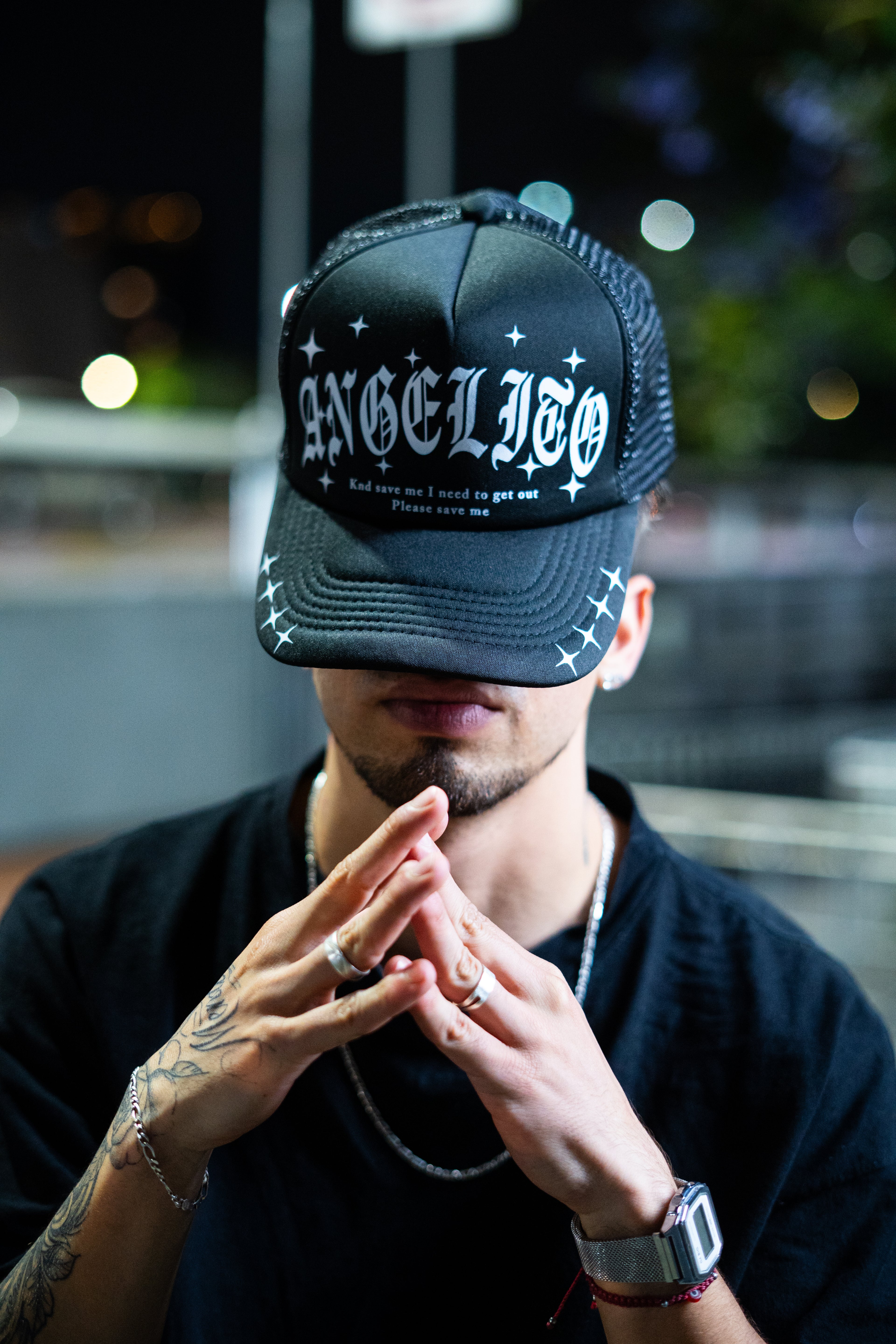 Gorra Angelito negra kandi