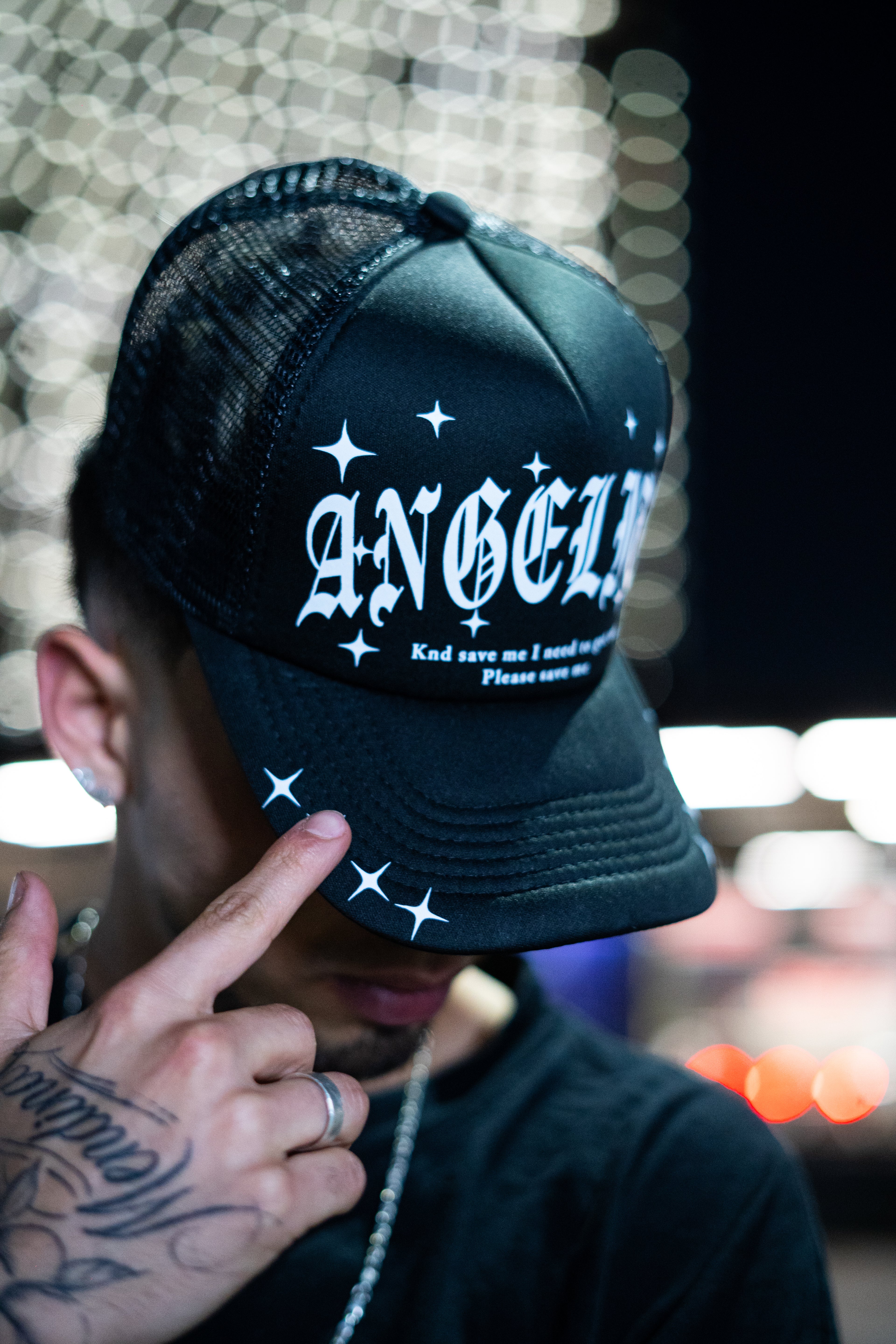 Gorra Angelito negra kandi