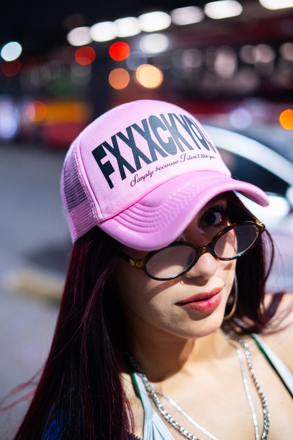 Gorra fxxxck rosa y negro kandi