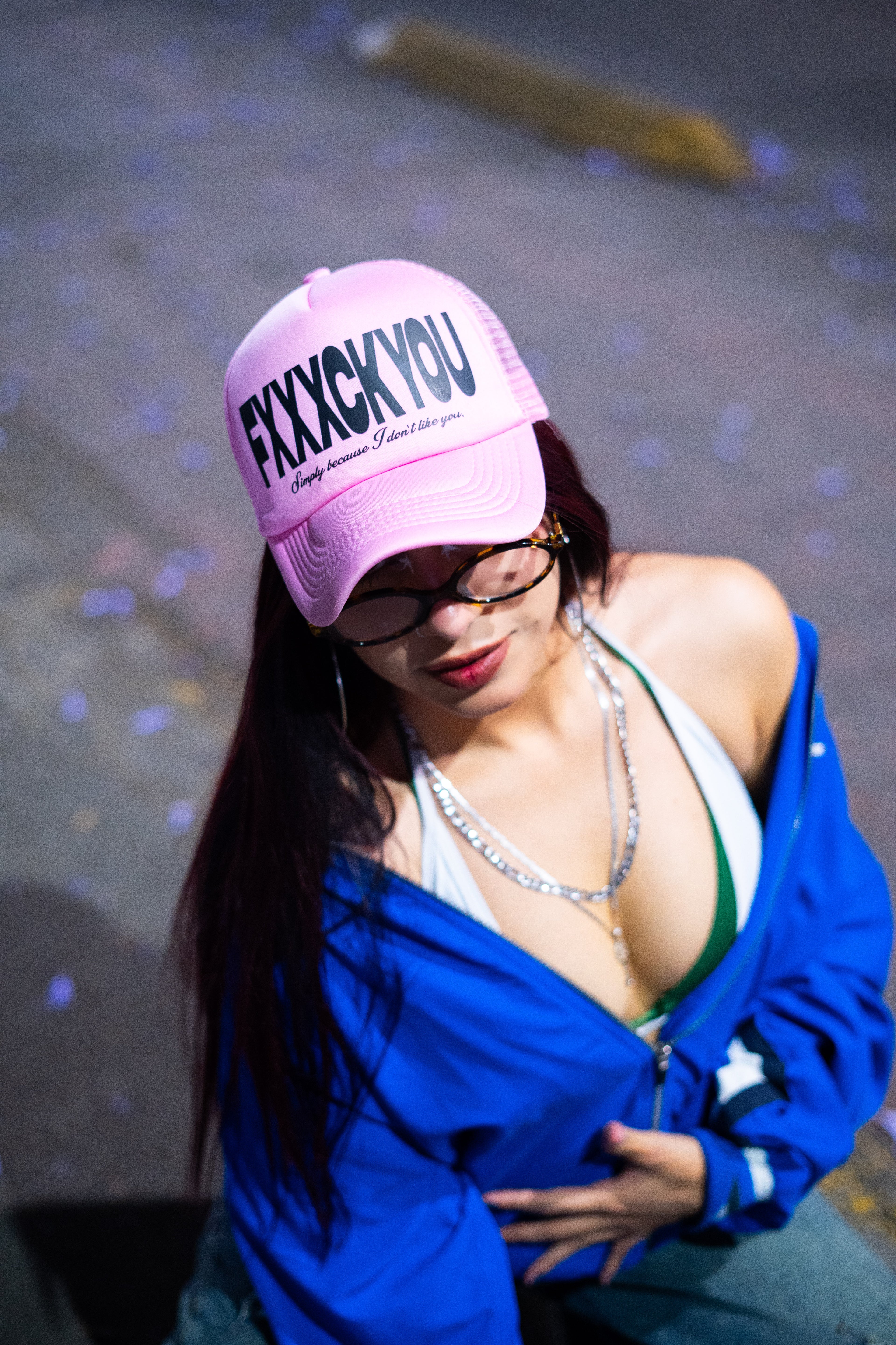 Gorra fxxxck rosa y negro kandi
