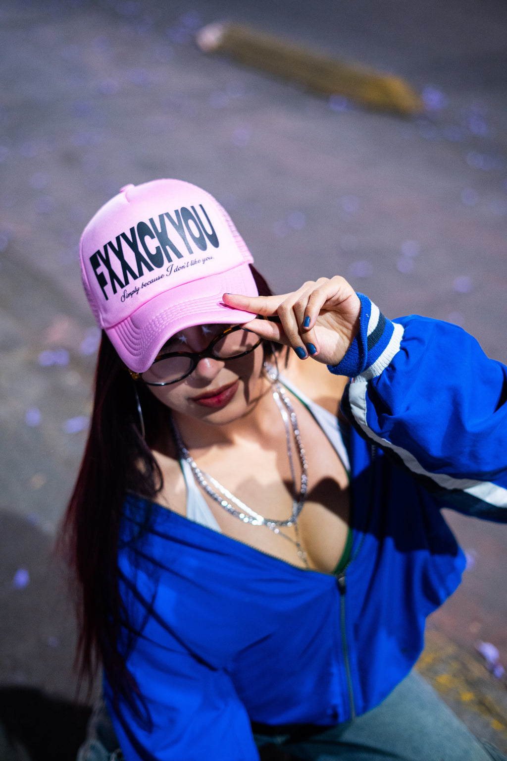 Gorra fxxxck rosa y negro kandi