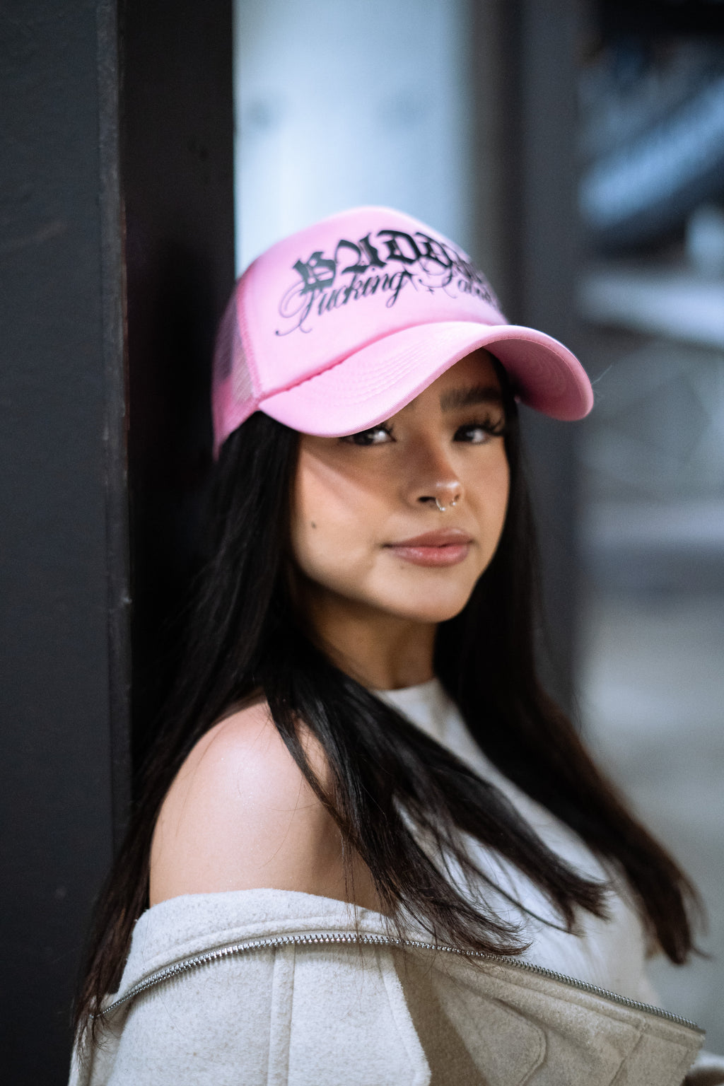 Gorra Baddie rosa kandi