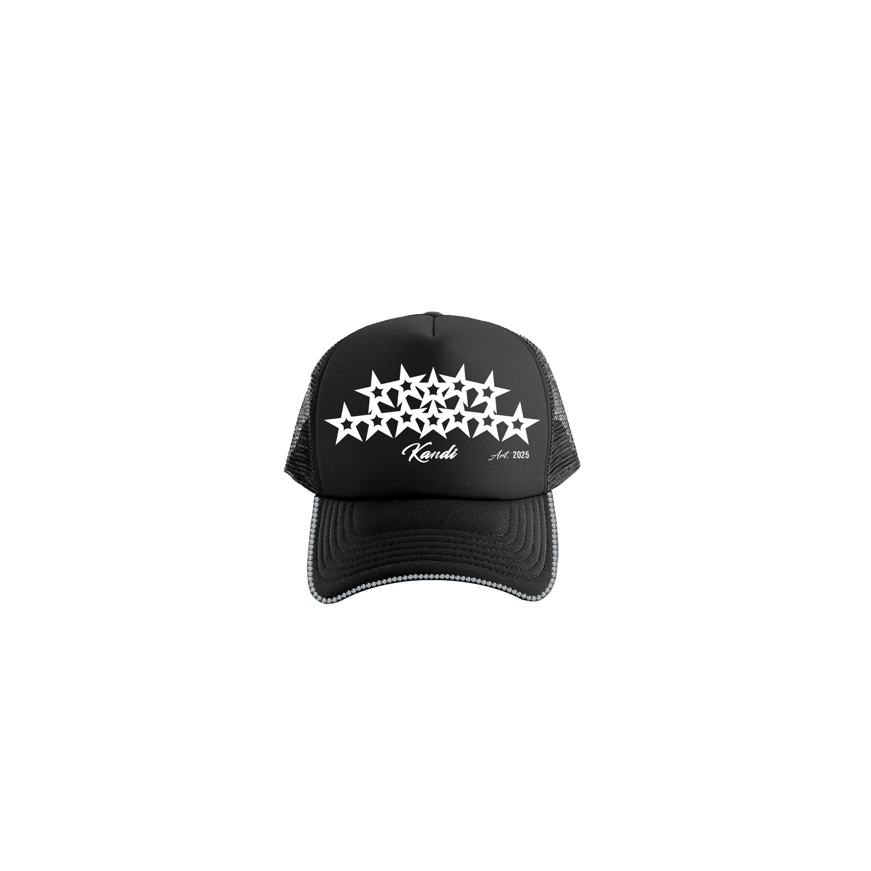 Gorra Negra Estrellas con Brillos