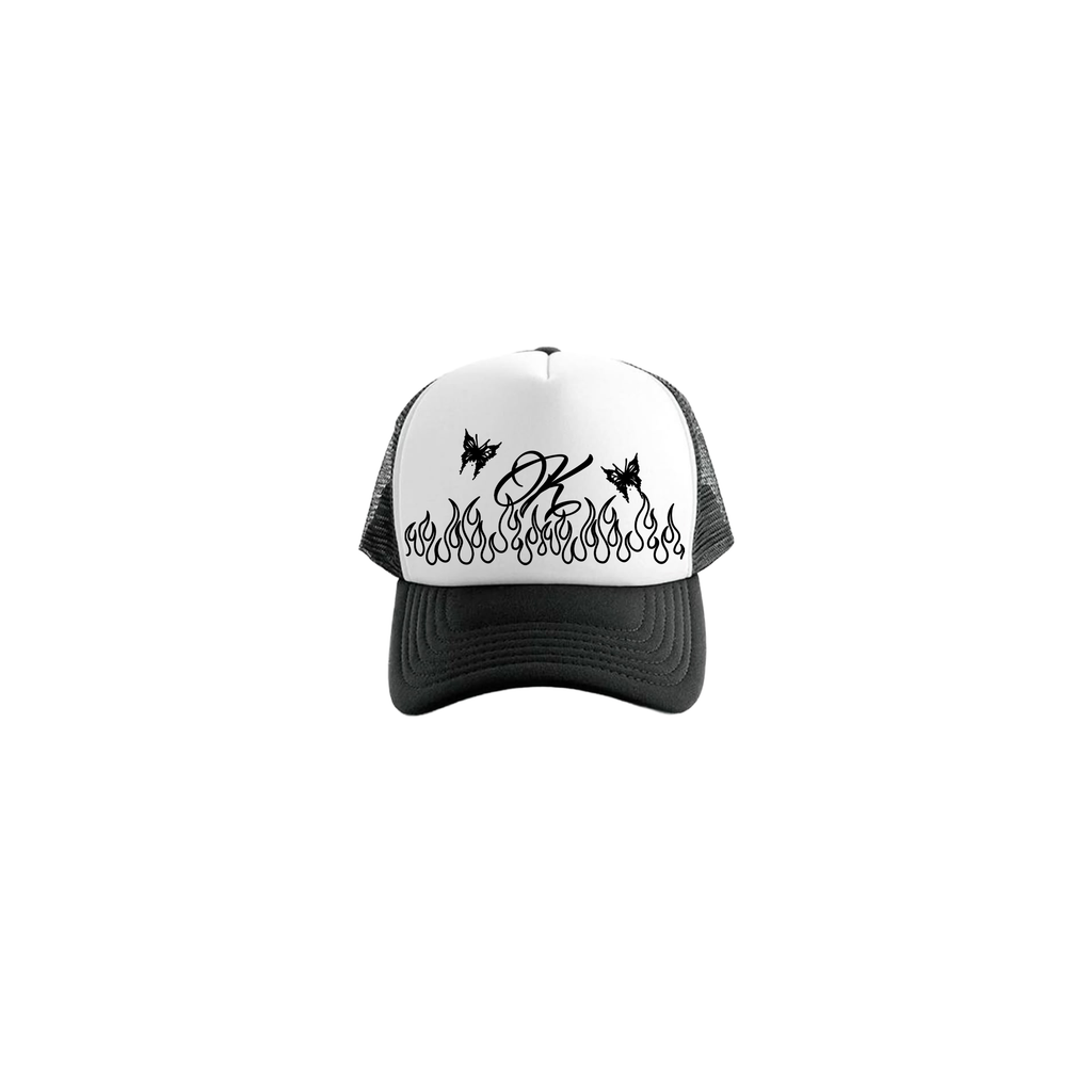 Gorra Flamas kandi negro con blanco