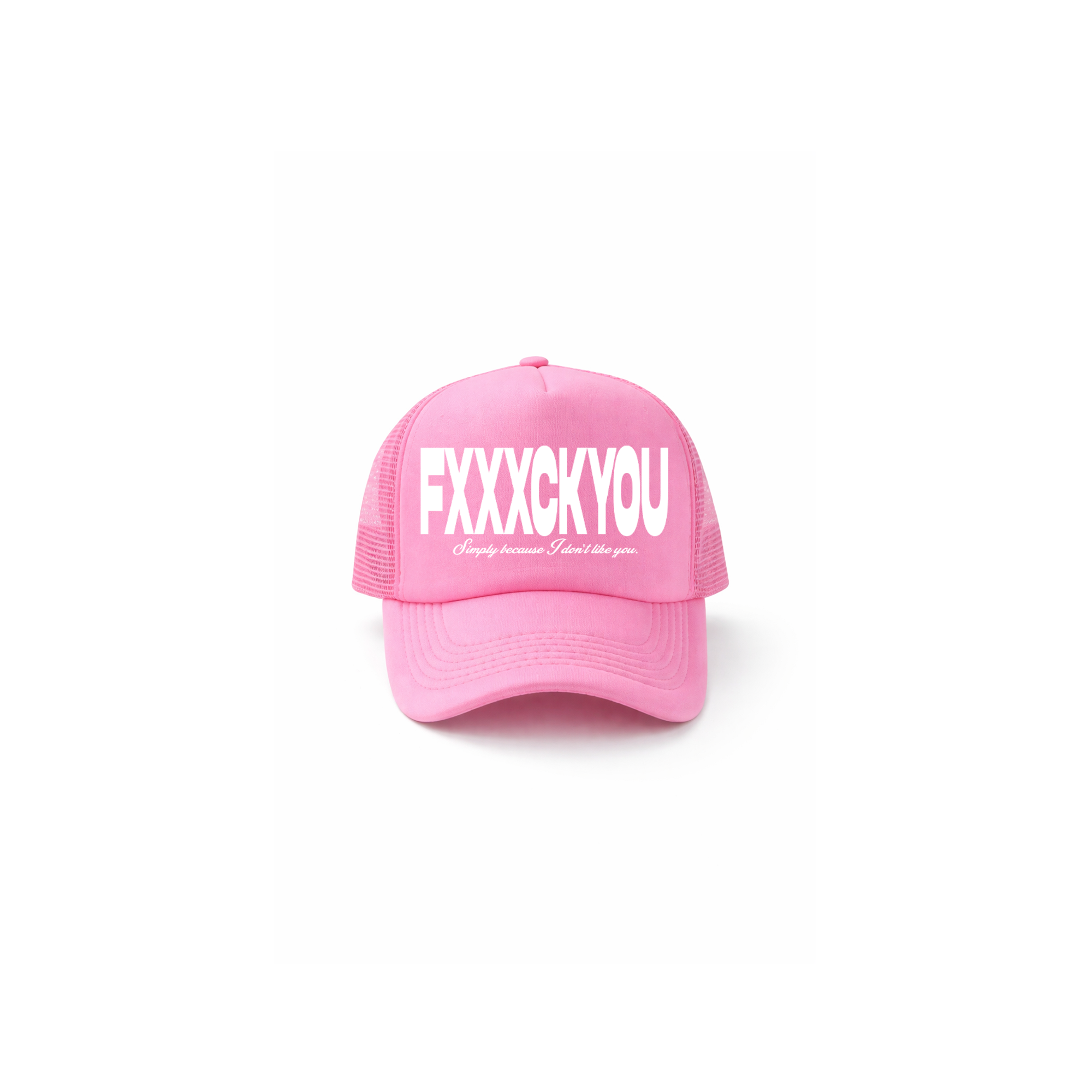 Gorra fxxxck rosa y blanco kandi